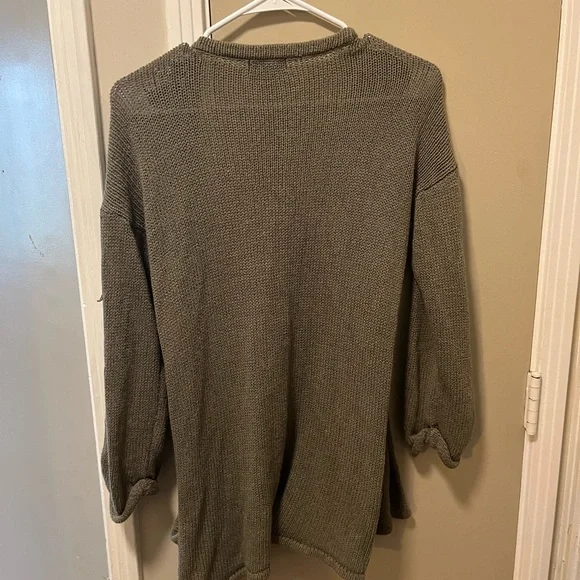 a.n.a Green Open Front Cardigan Sweater - Picture 5 of 5